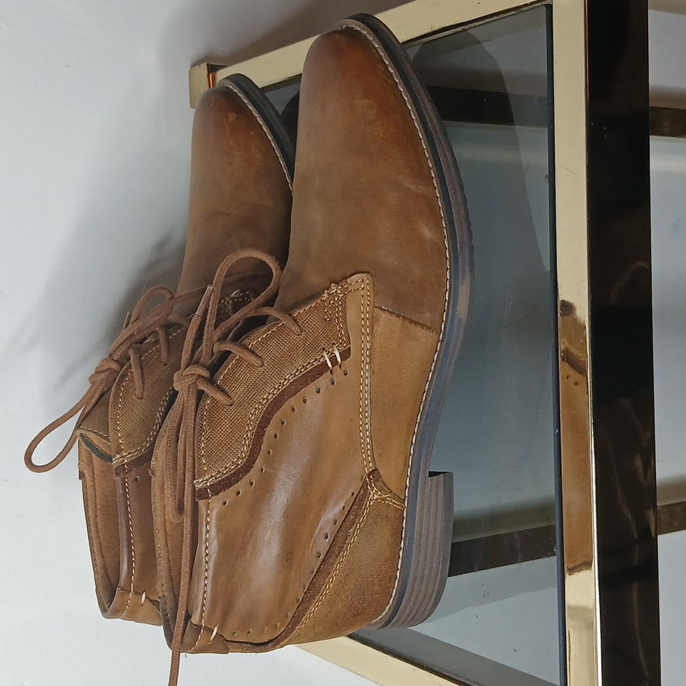 Steve madden Harken chukka tan leather shoes size 8 mens - Picture 3 of 15